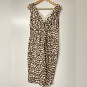 Boden Sheath Midi Dress V-Neck Sleeveless size 6